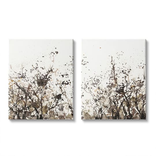 Stupell Industries Watercolor Field of Grassy Weeds Brown Tan Painting Canvas Wall Art